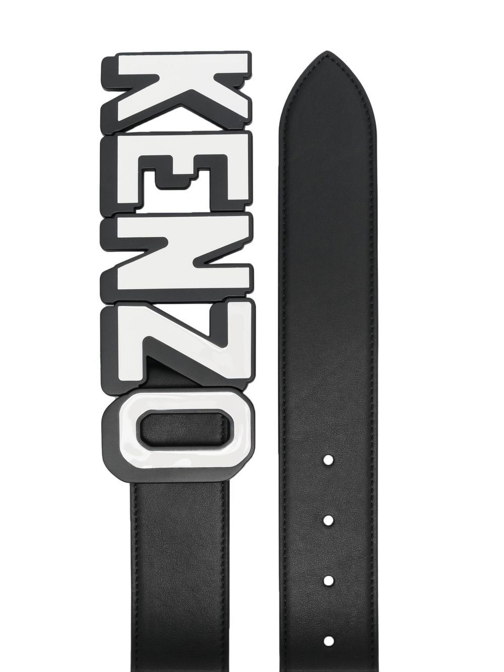 logo-buckle adjustable belt - 2
