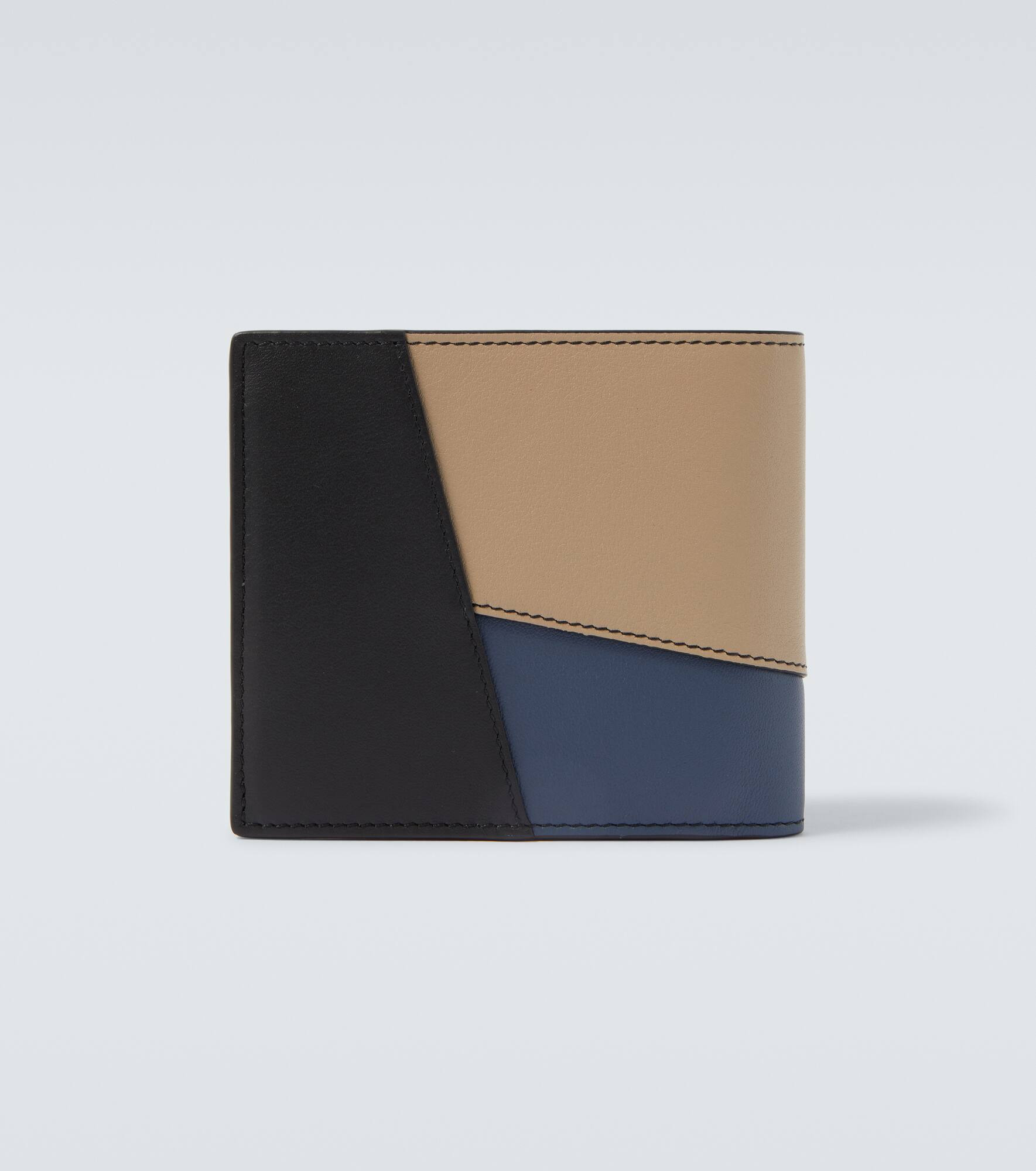 Puzzle colorblocked leather bifold wallet - 3