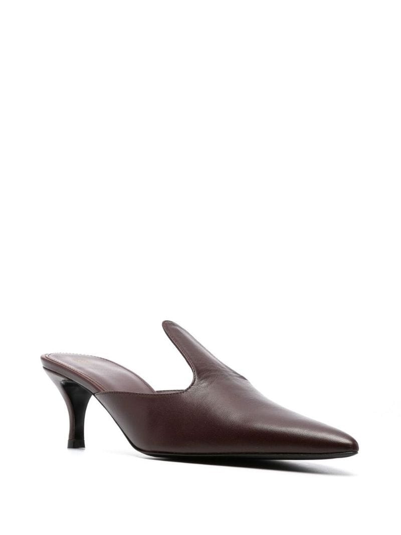 slip-on leather mules - 2