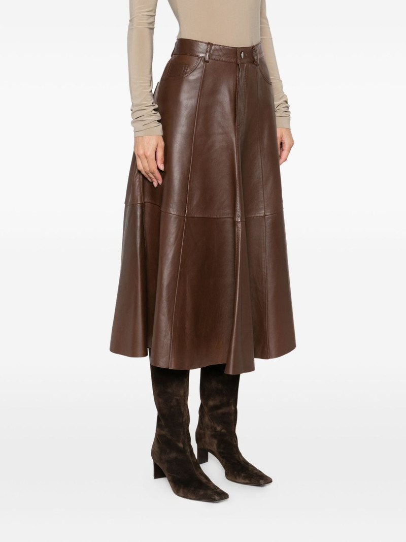 Serenity leather midi skirt 3