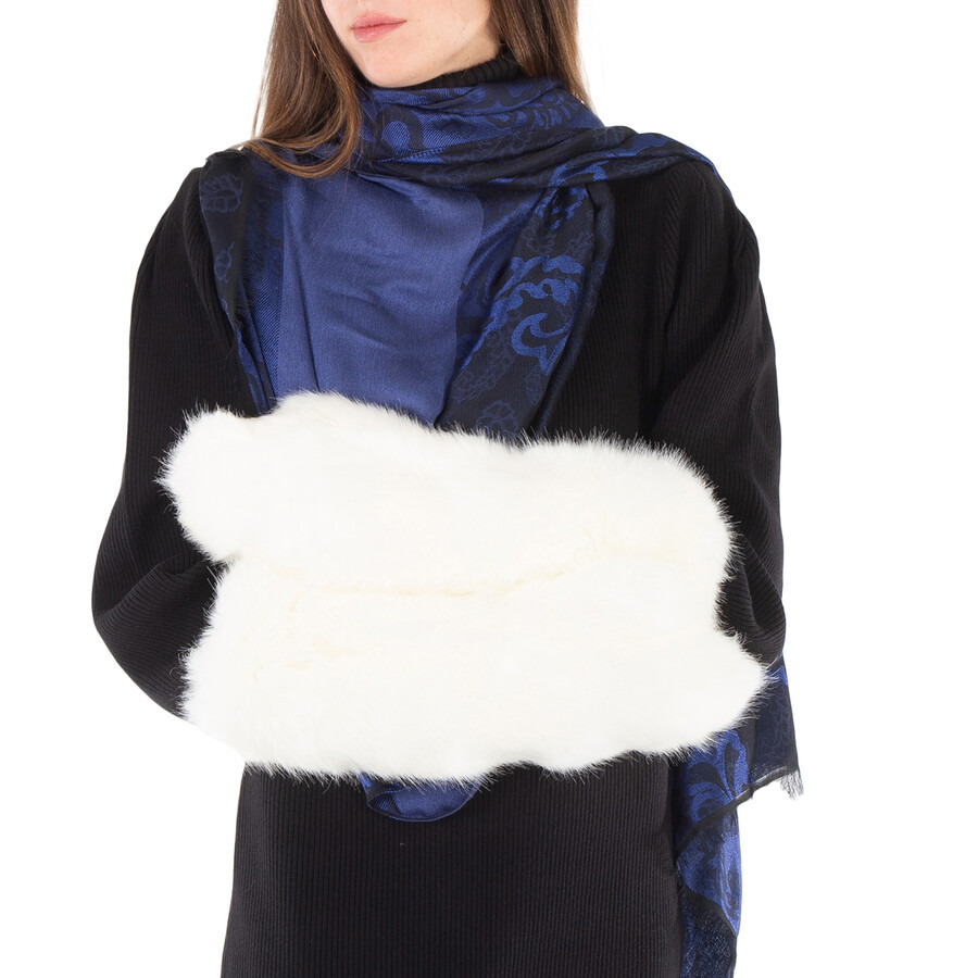 Moncler Stone Faux Fur Gloves, Size Small - 3
