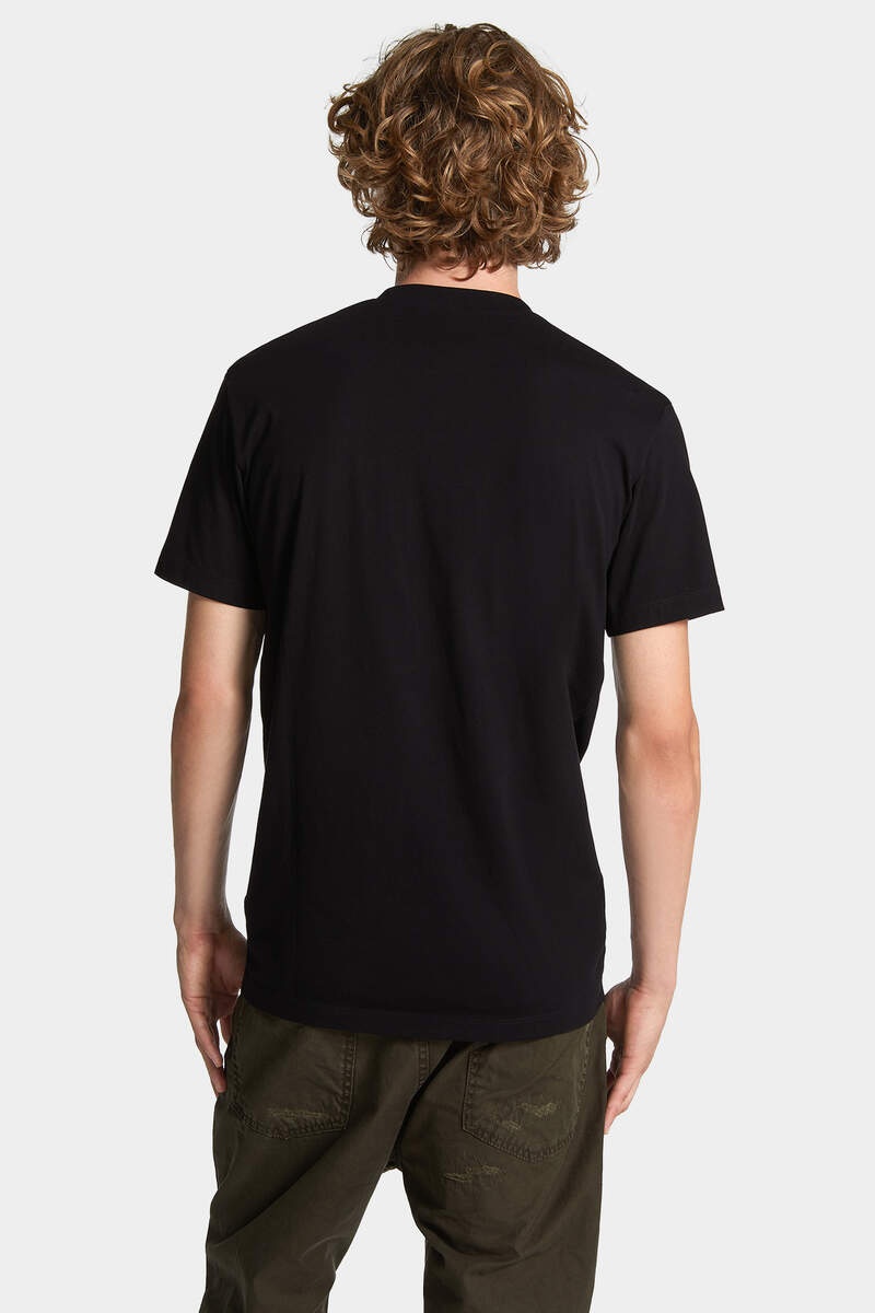 DSQUARED2 COOL FIT VELVET LOGO T-SHIRT | REVERSIBLE