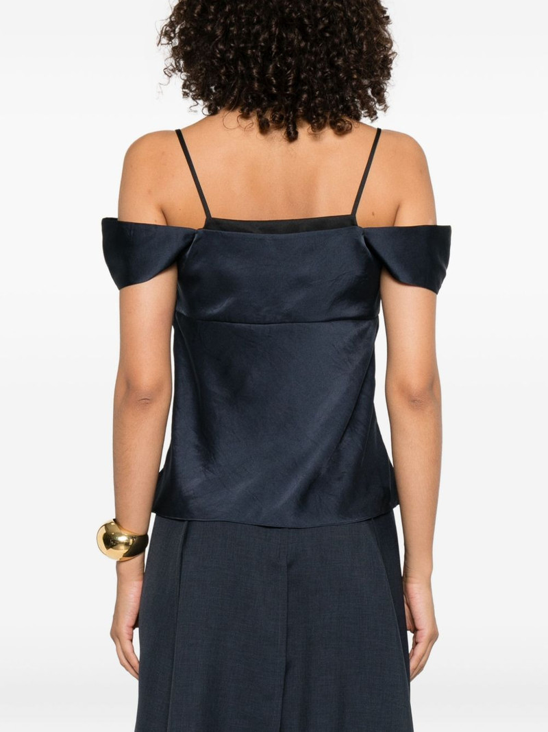 off-shoulder satin top 4