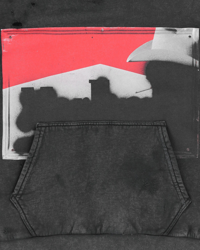 DESTROYED MARK FLOOD BOX HOODIE 3