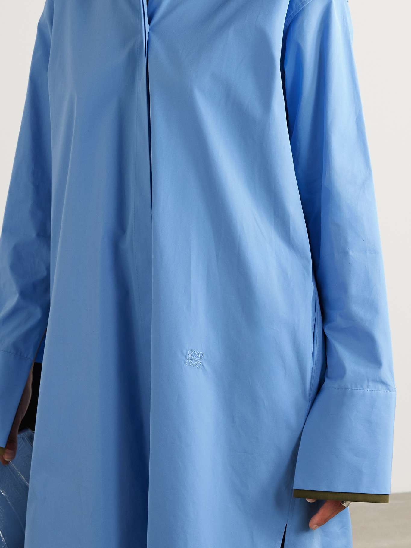 【関税&送料込】Loewe Loewe Double Layer Poplin Shirt Dress Loewe - Striped cotton poplin shirt dress Loewe