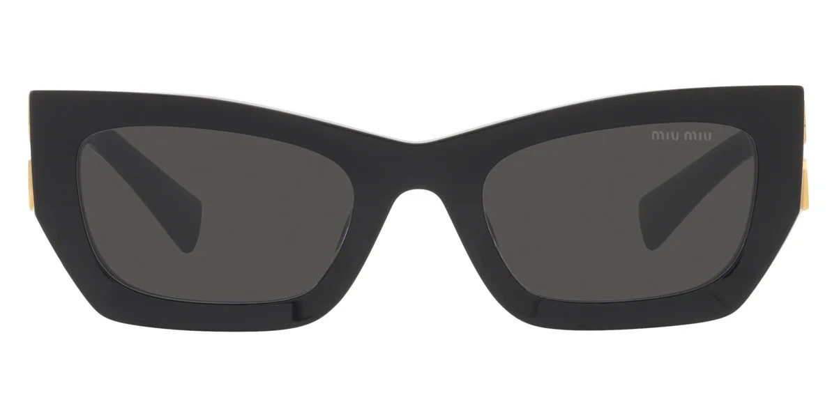 Miu Miu Dark Gray Rectangular Ladies Sunglasses MU 09WS 1AB5S0 53 - 1