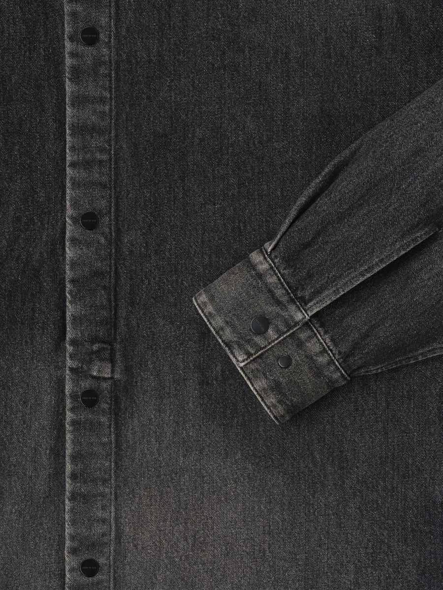 Snap Front Denim Overshirt - 4