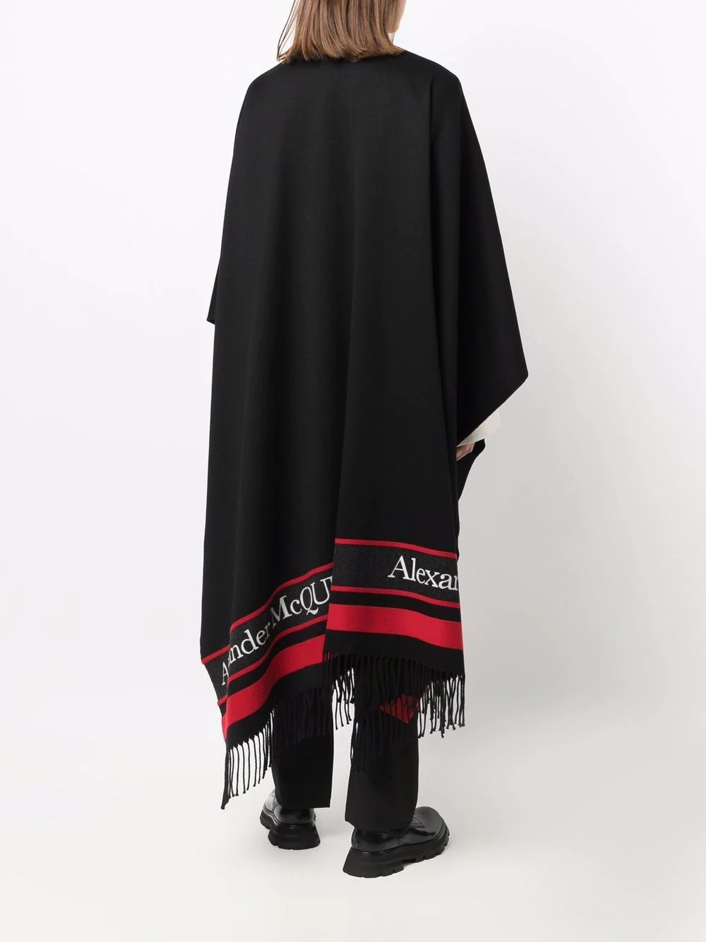 logo-print cape - 4