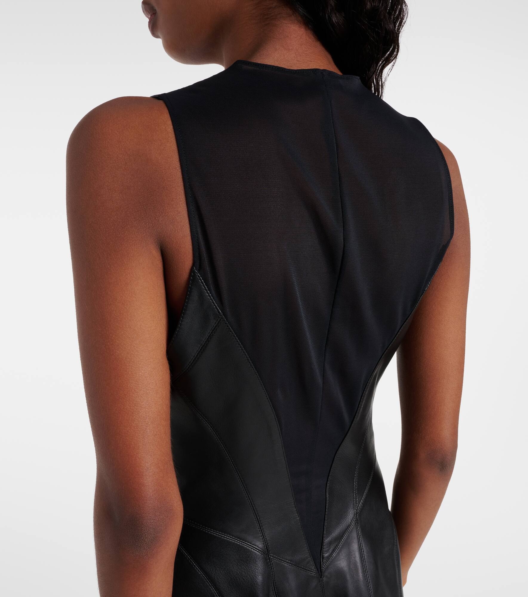 Leather midi dress - 7