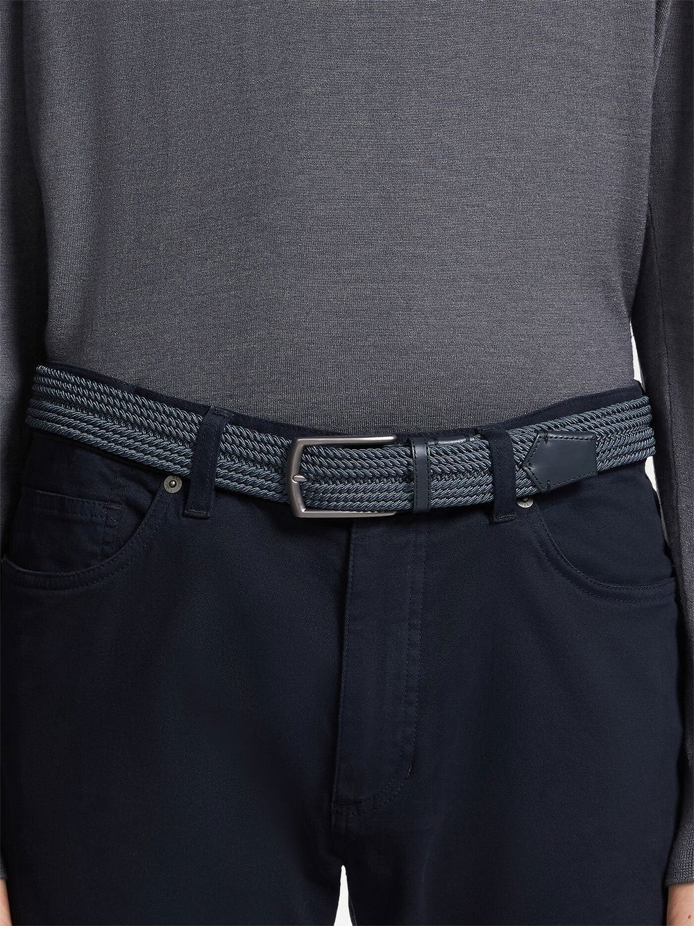 braided canvas belt - 3