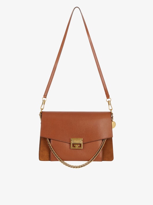 MEDIUM GV3 BAG IN LEATHER AND SUEDE - 1