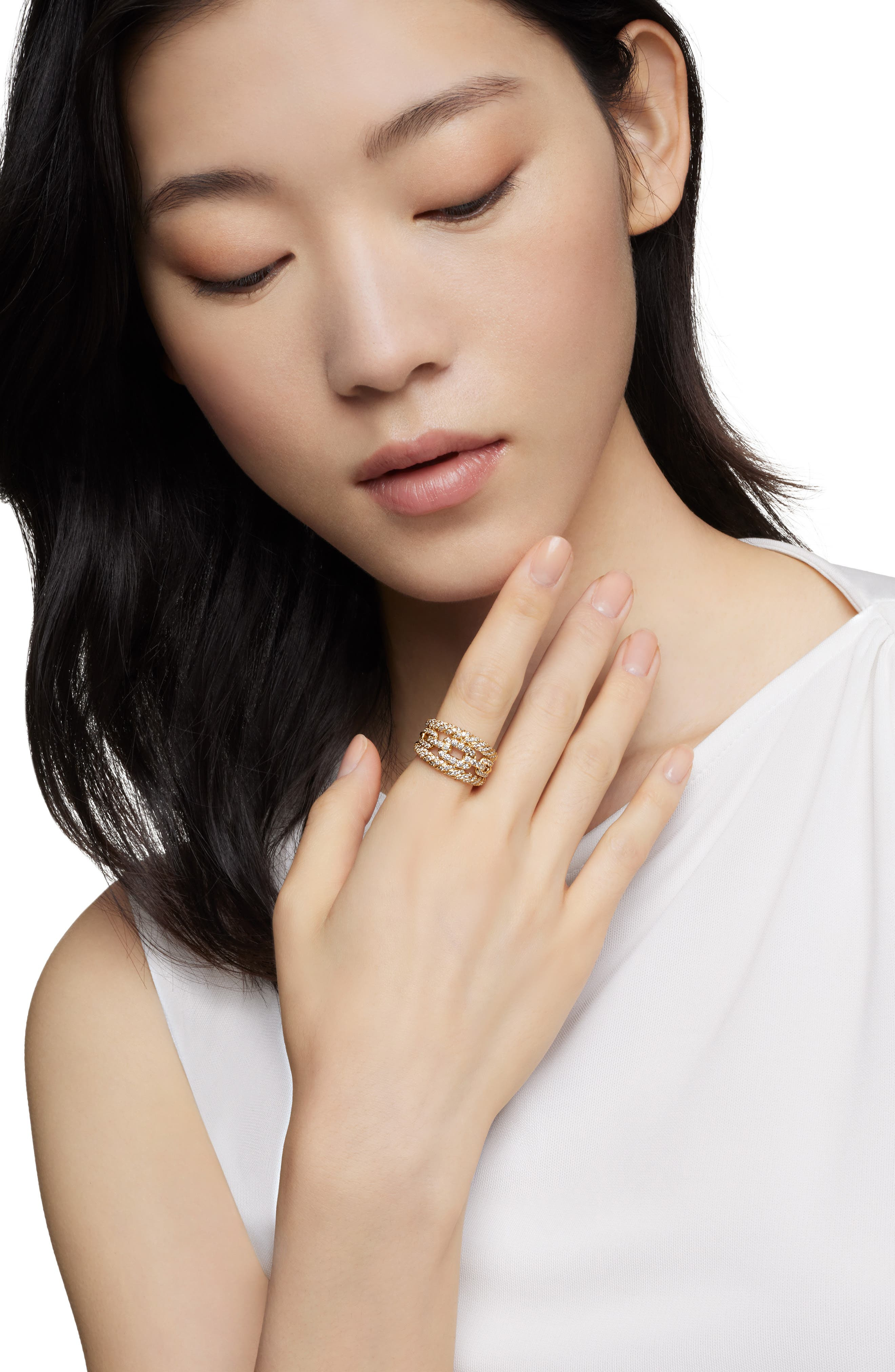 David Yurman Stax Diamond Stack Ring in Yellow Gold at Nordstrom - 2