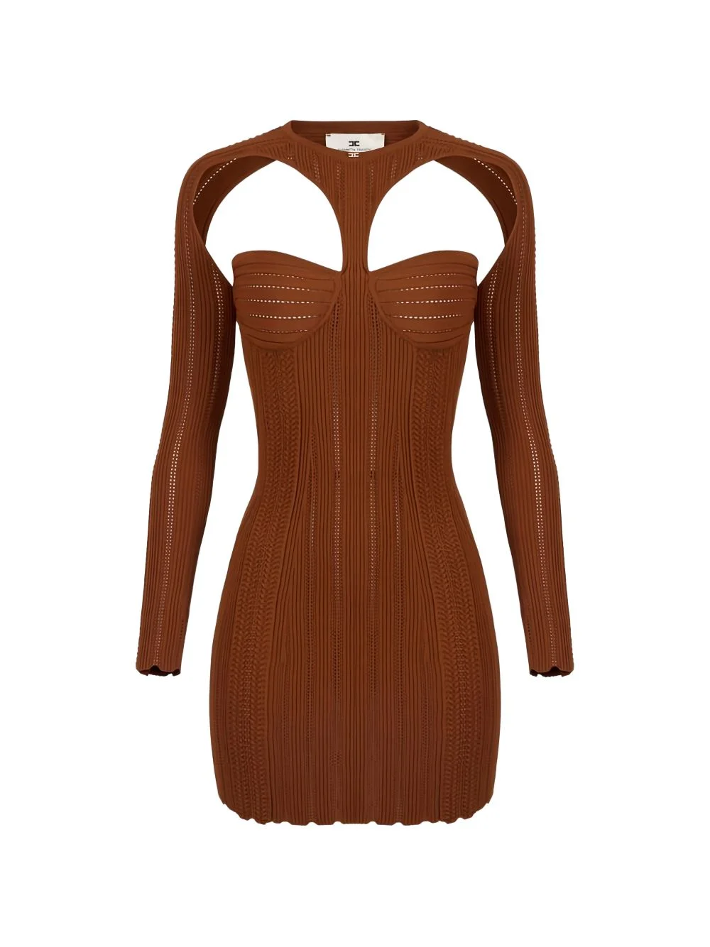 openwork shrug knit mini dress - 1