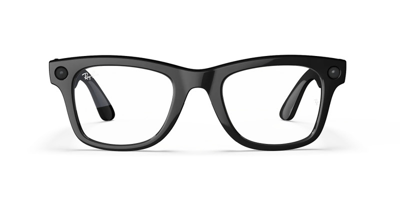 Ray-Ban Meta Wayfarer (Gen 1), Shiny Black / Clear, Standard 1