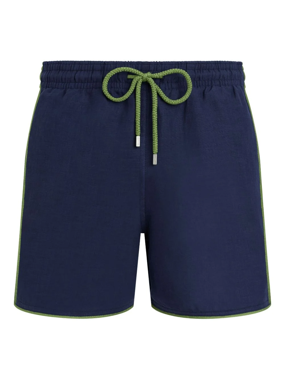 drawstring piped-trim swim shorts - 1