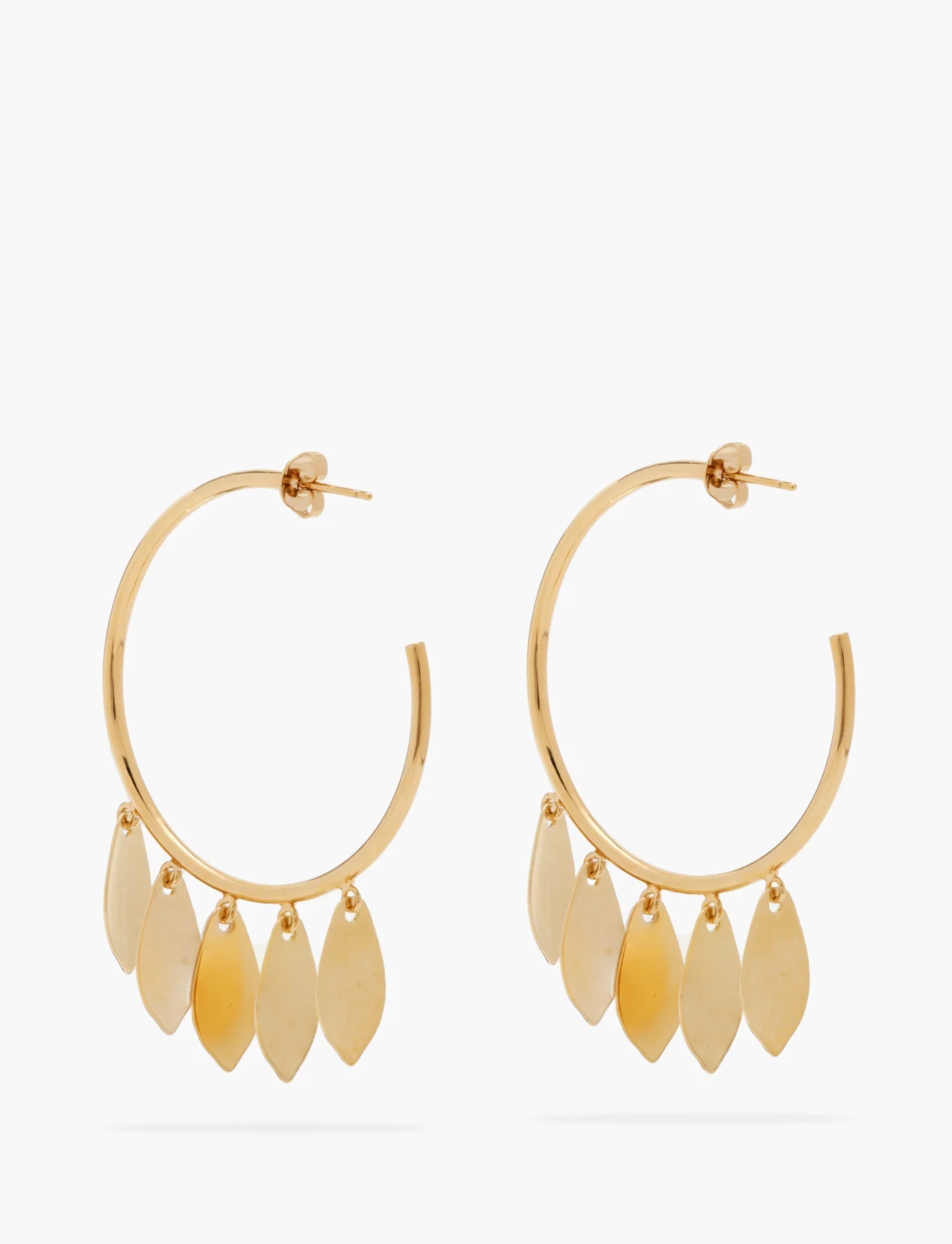 Fringed hoop earrings - 3