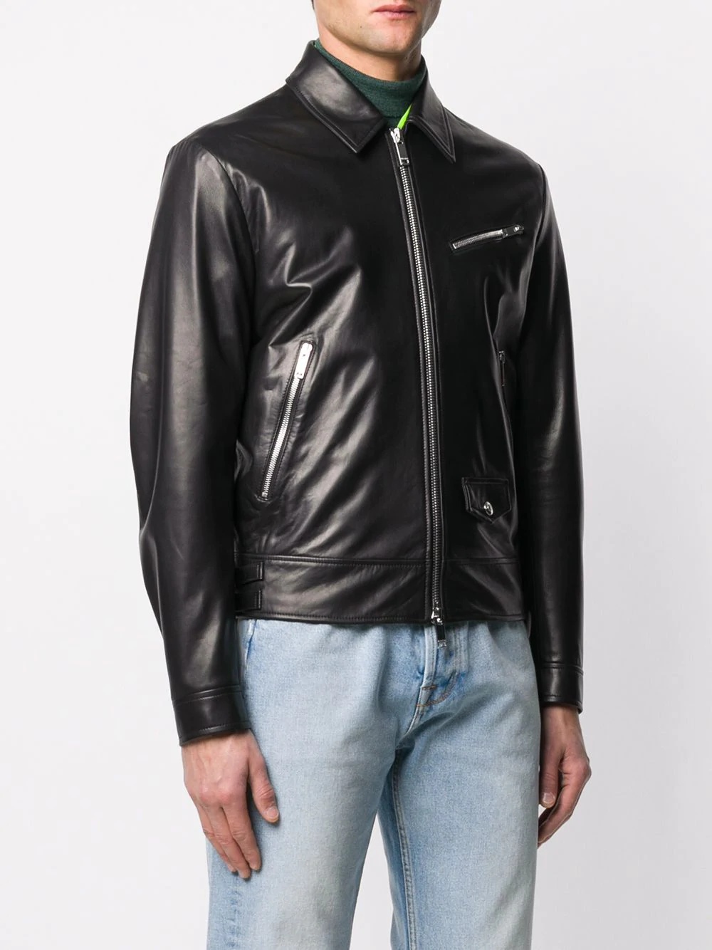 VLTN cropped biker jacket - 3