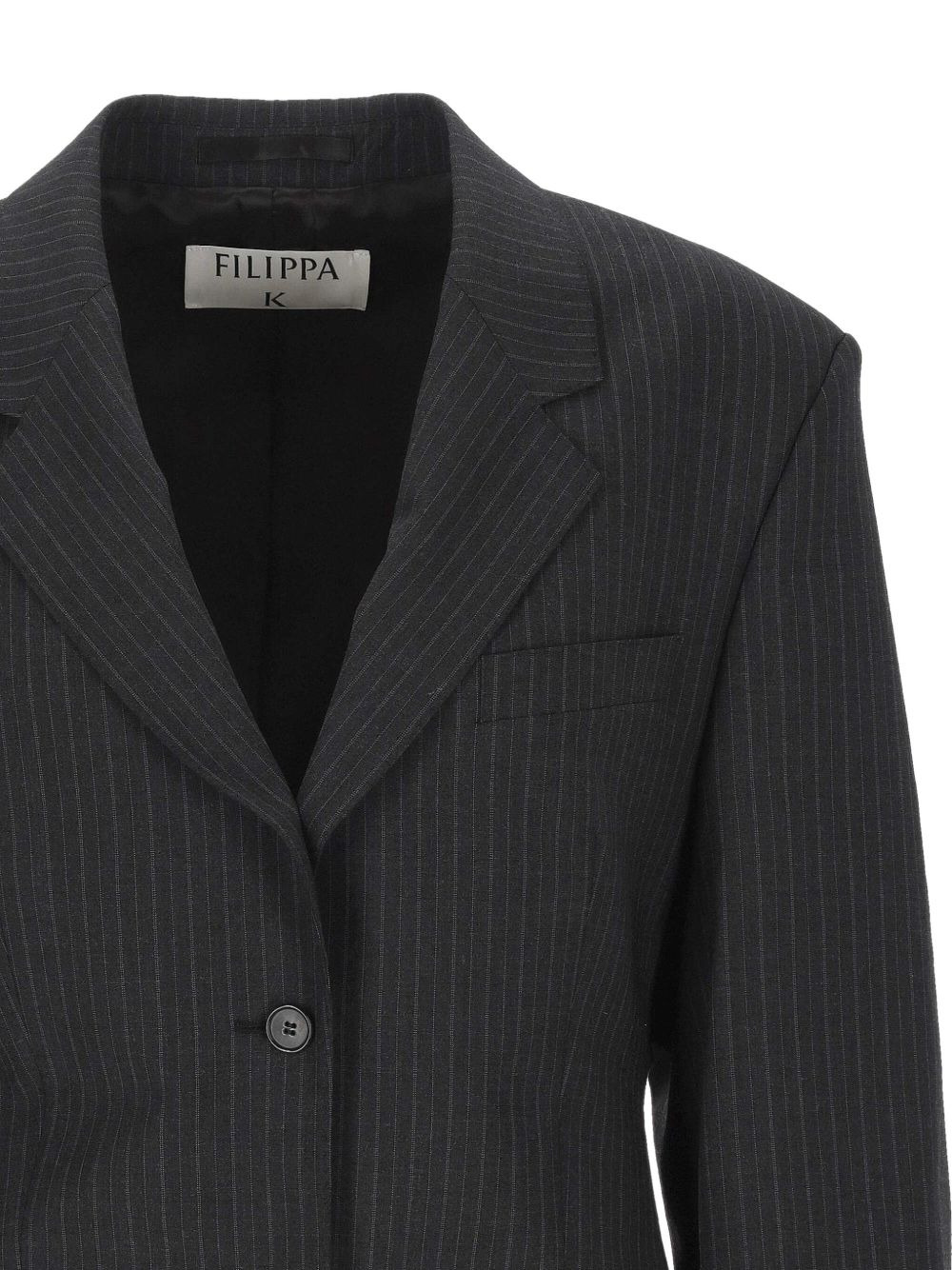 pinstripe buttoned jacket - 3