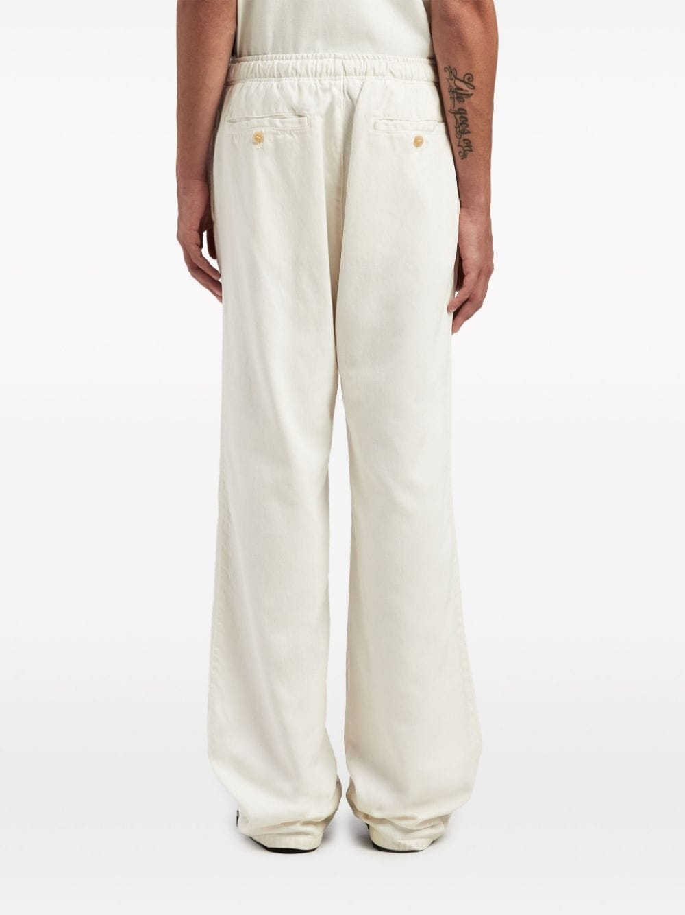drawstring cotton trousers - 5