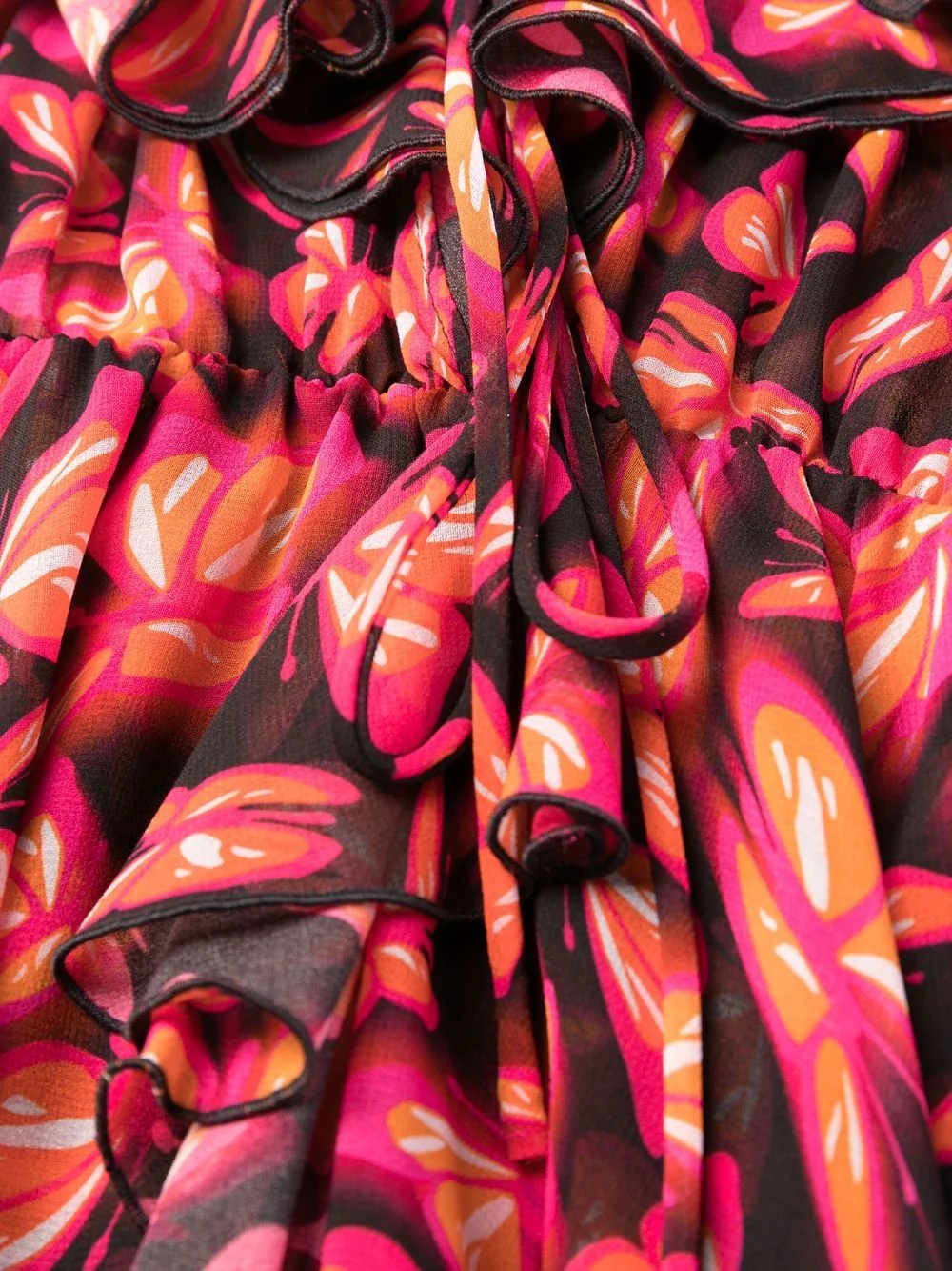 butterfly pattern mini dress - 5
