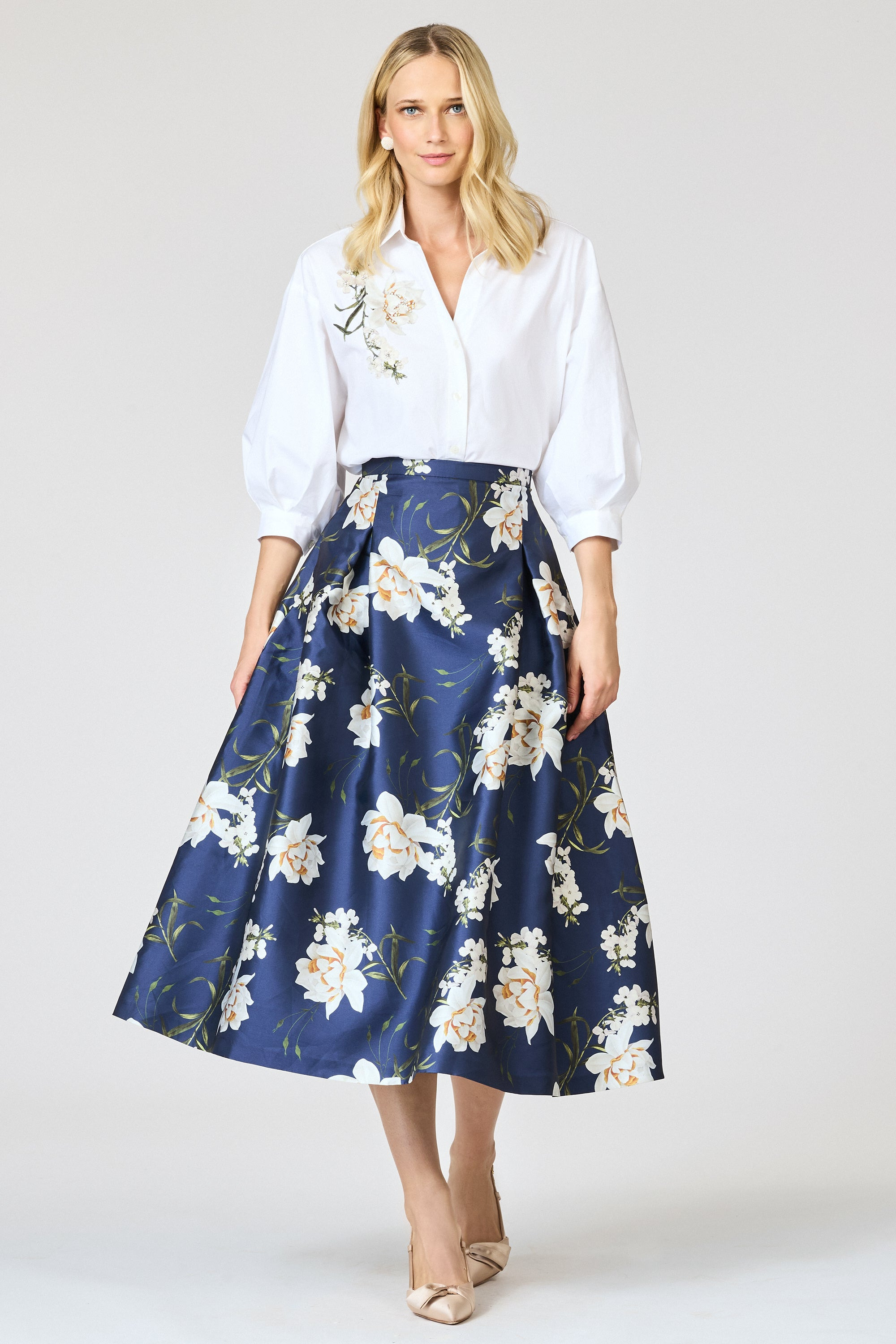 TIPPY SKIRT - NAVY NARCISSUS - 3