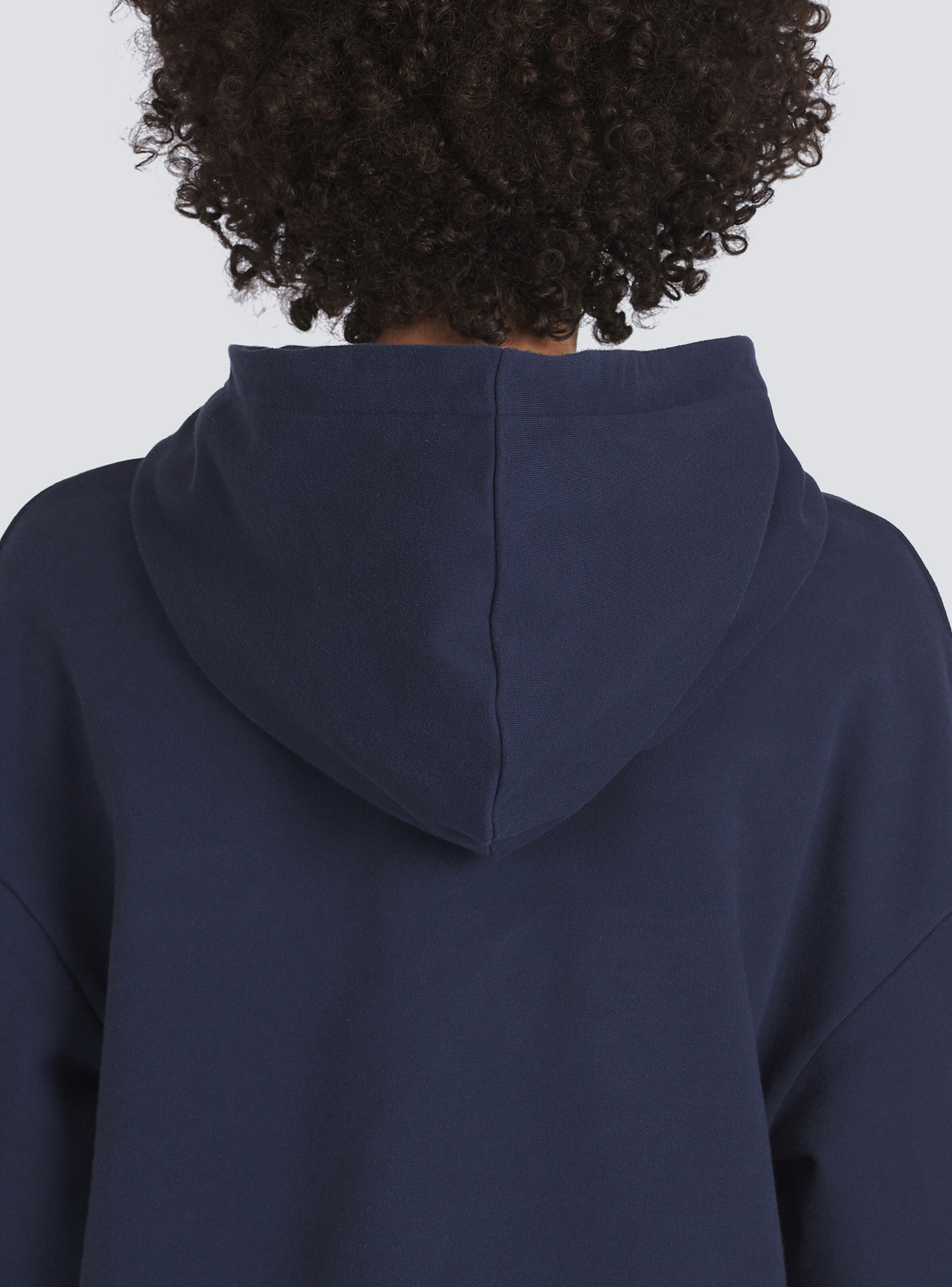 Eco-designed cotton sweatshirt with flocked Balmain logo - 9