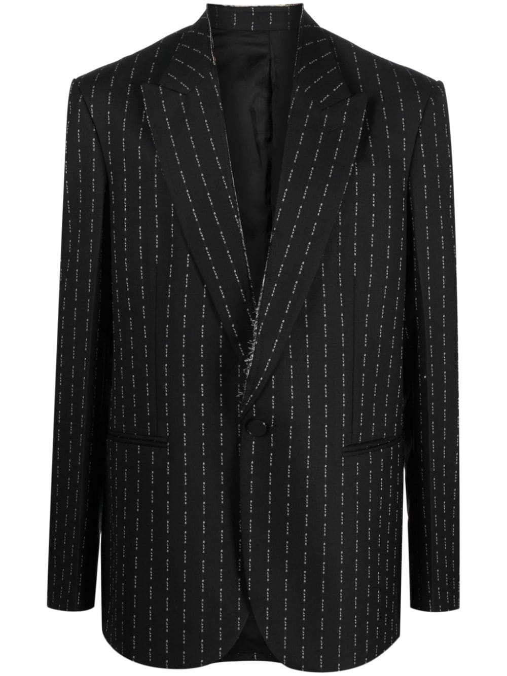 embroidered wool-cashmere blazer - 1