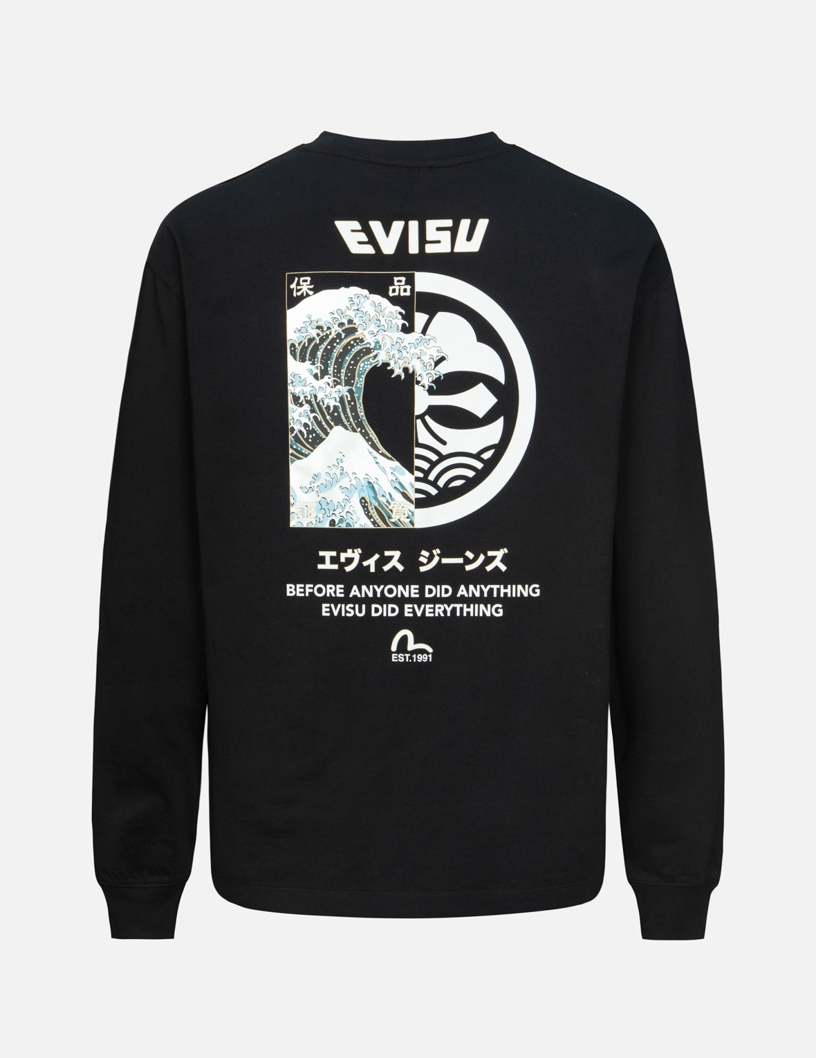 THE GREAT WAVE AND KAMON
PRINT RELAX FIT LONG-SLEEVES T-SHIRT - 1