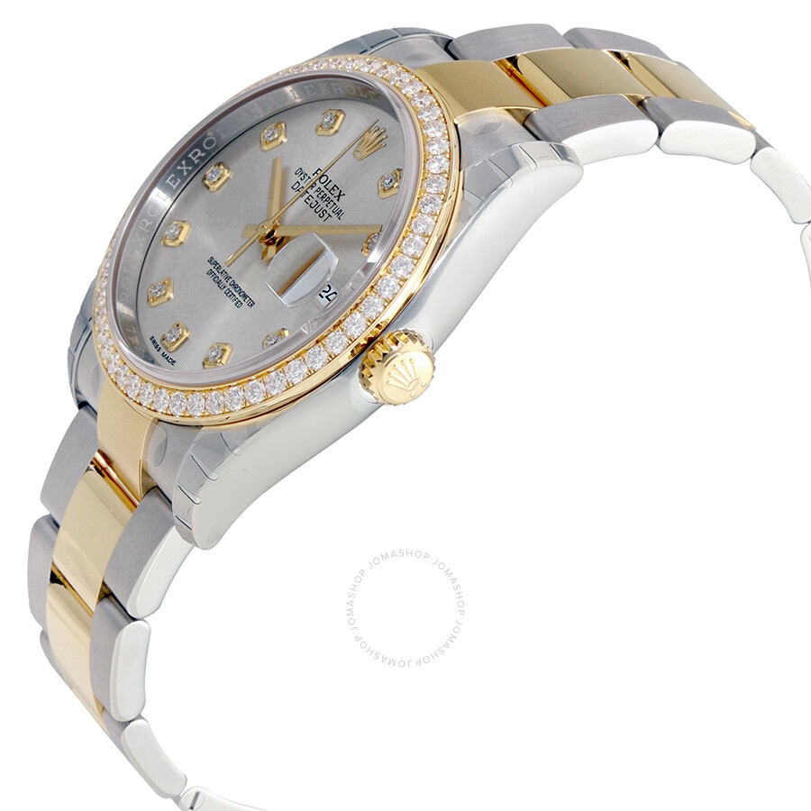 Rolex Oyster Perpetual Datejust 36 Silver Dial Stainless Steel and 18K Yellow Gold Bracelet Automati - 2