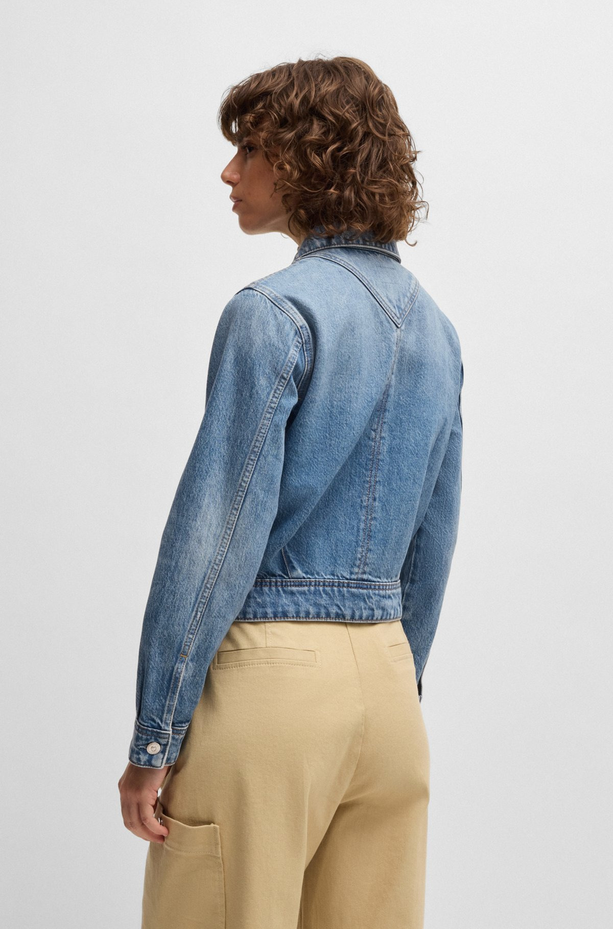 STRAIGHT-FIT JACKET IN BLUE RIGID DENIM - 4