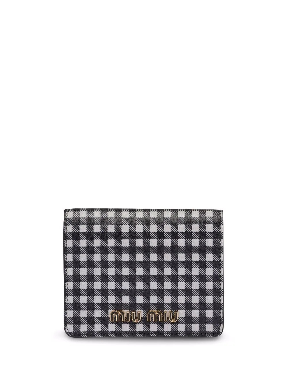 small gingham-print wallet - 1