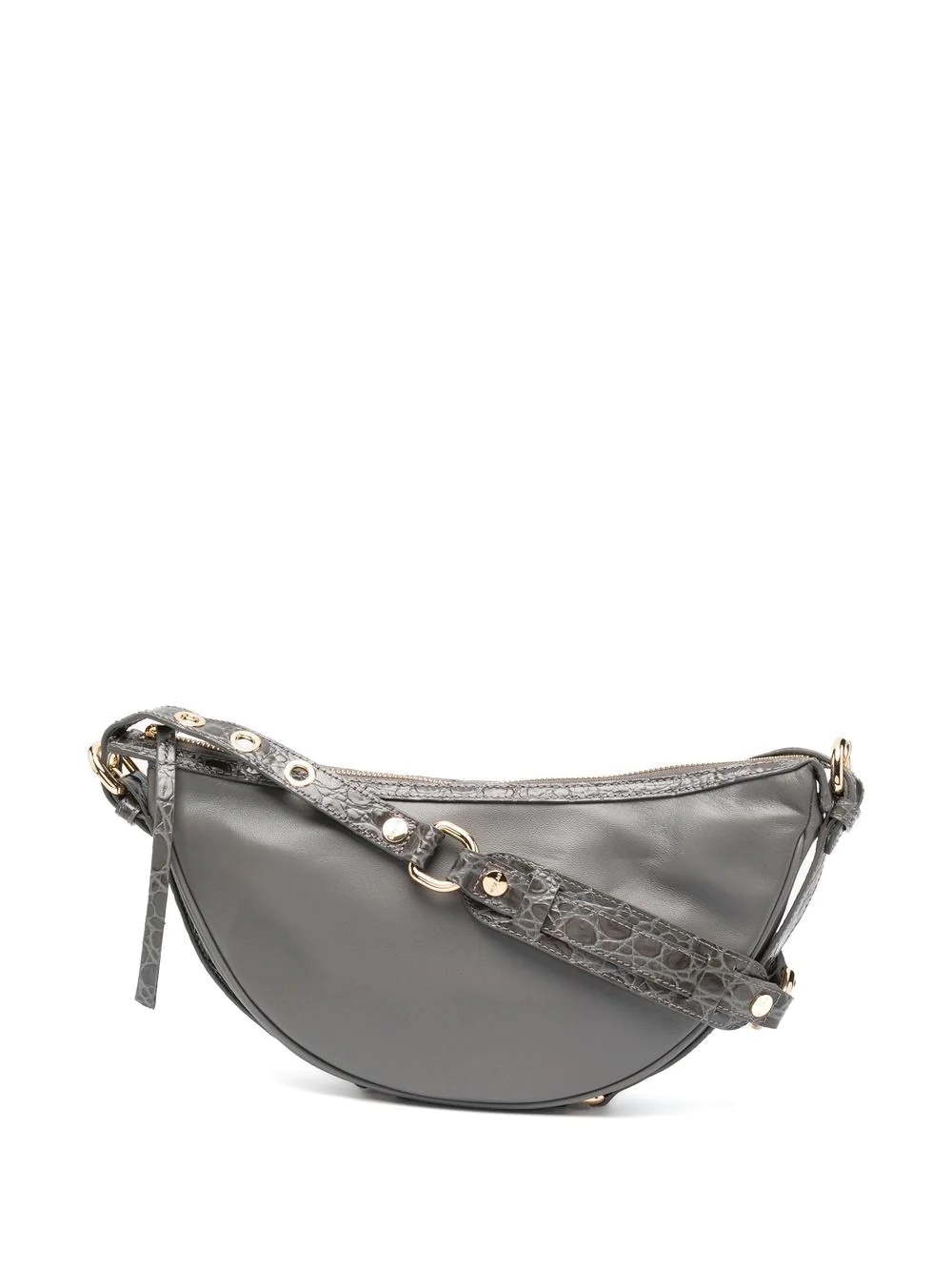 zip-up curved shoulder bag - 1