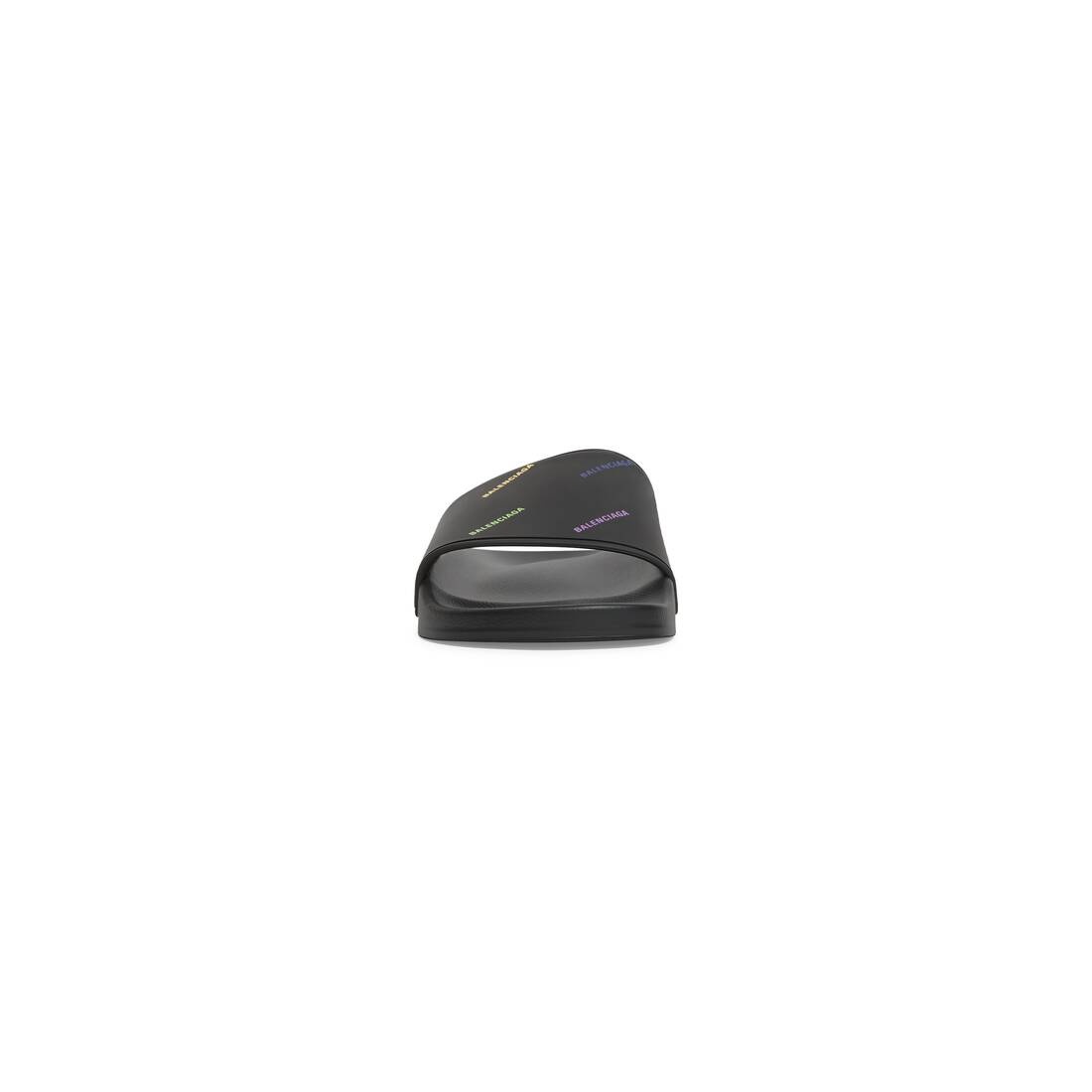 Men's Pride 22 Pool Slide Sandal Allover Logo in Black - 3