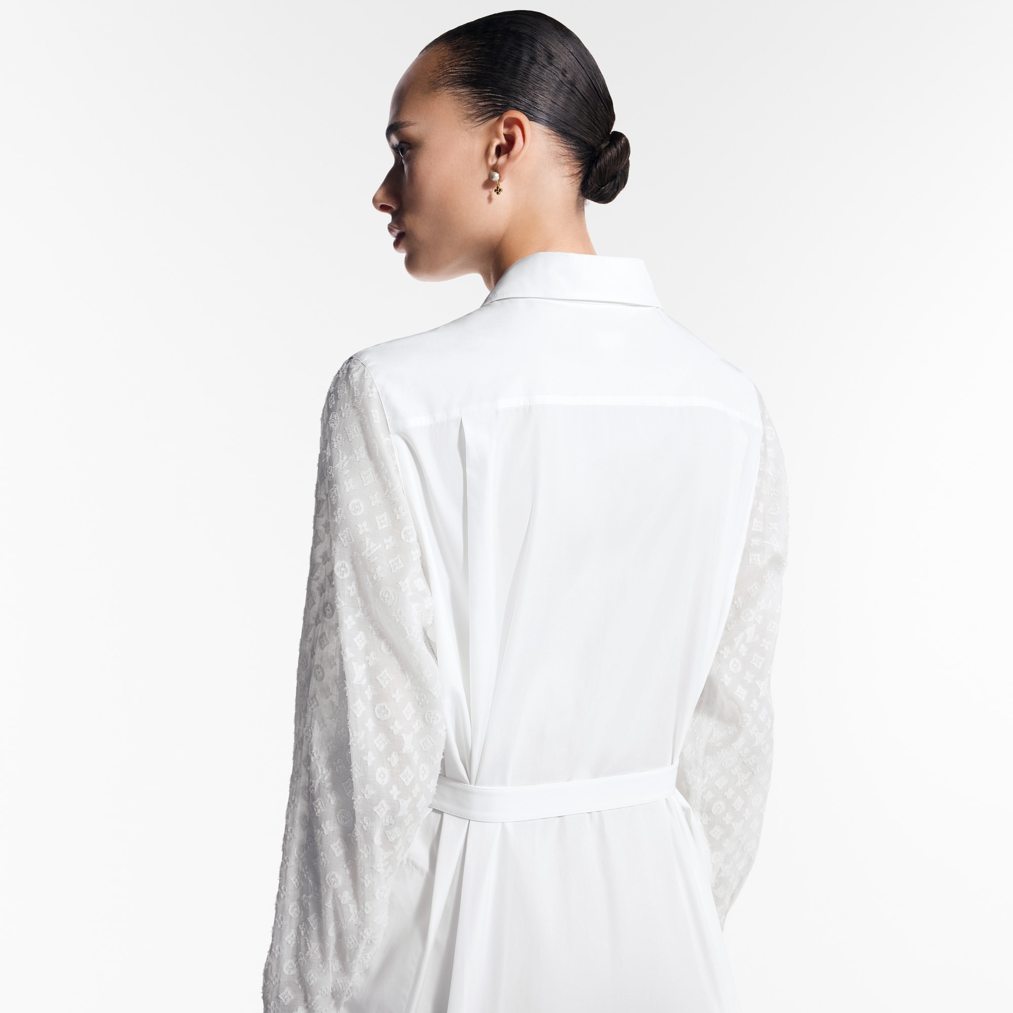 Monogram Accent Shirt Dress - 5