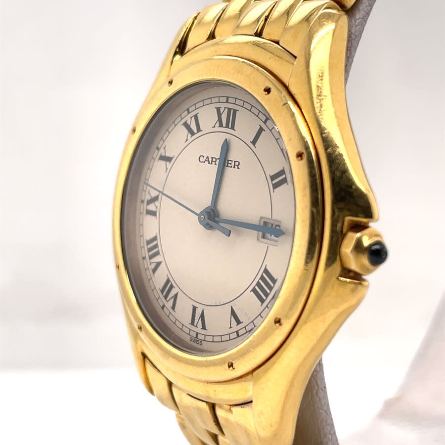 Pre-owned Cartier Cougar Quartz Silver Dial Ladies Watch 887904 - 4