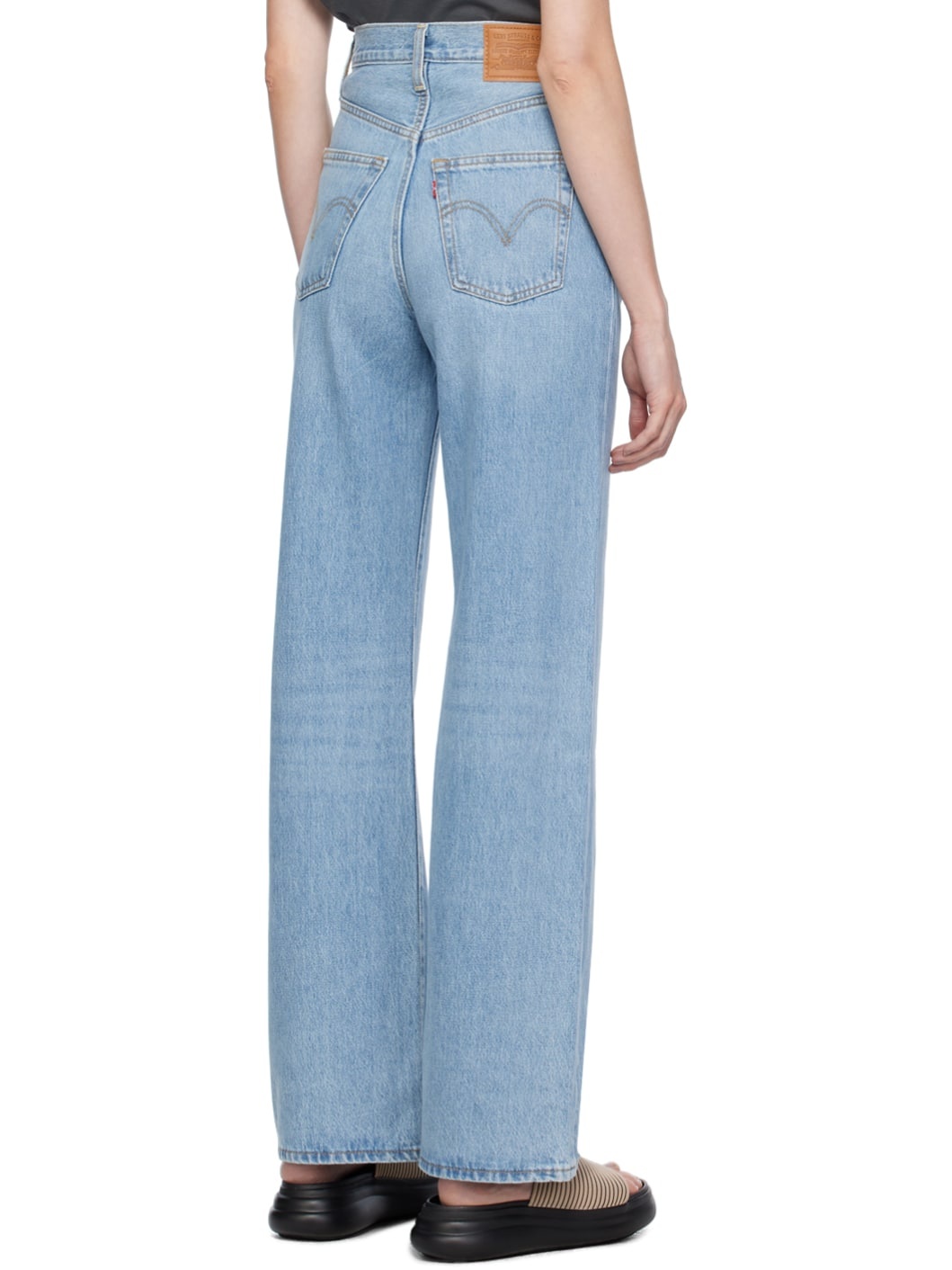 Blue Ribcage Wide Leg Jeans - 3