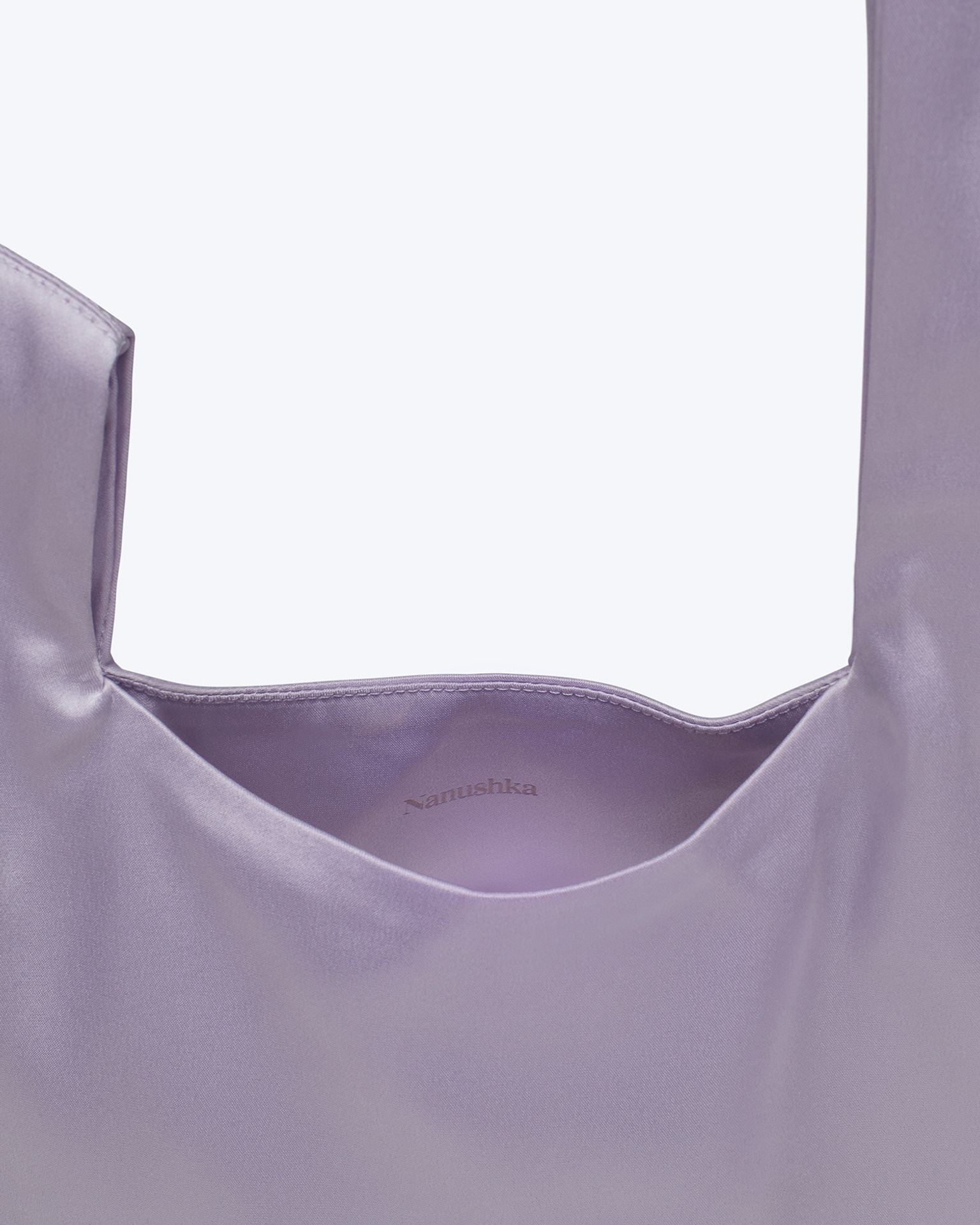 JEN - Slip satin clutch - Lilac - 5
