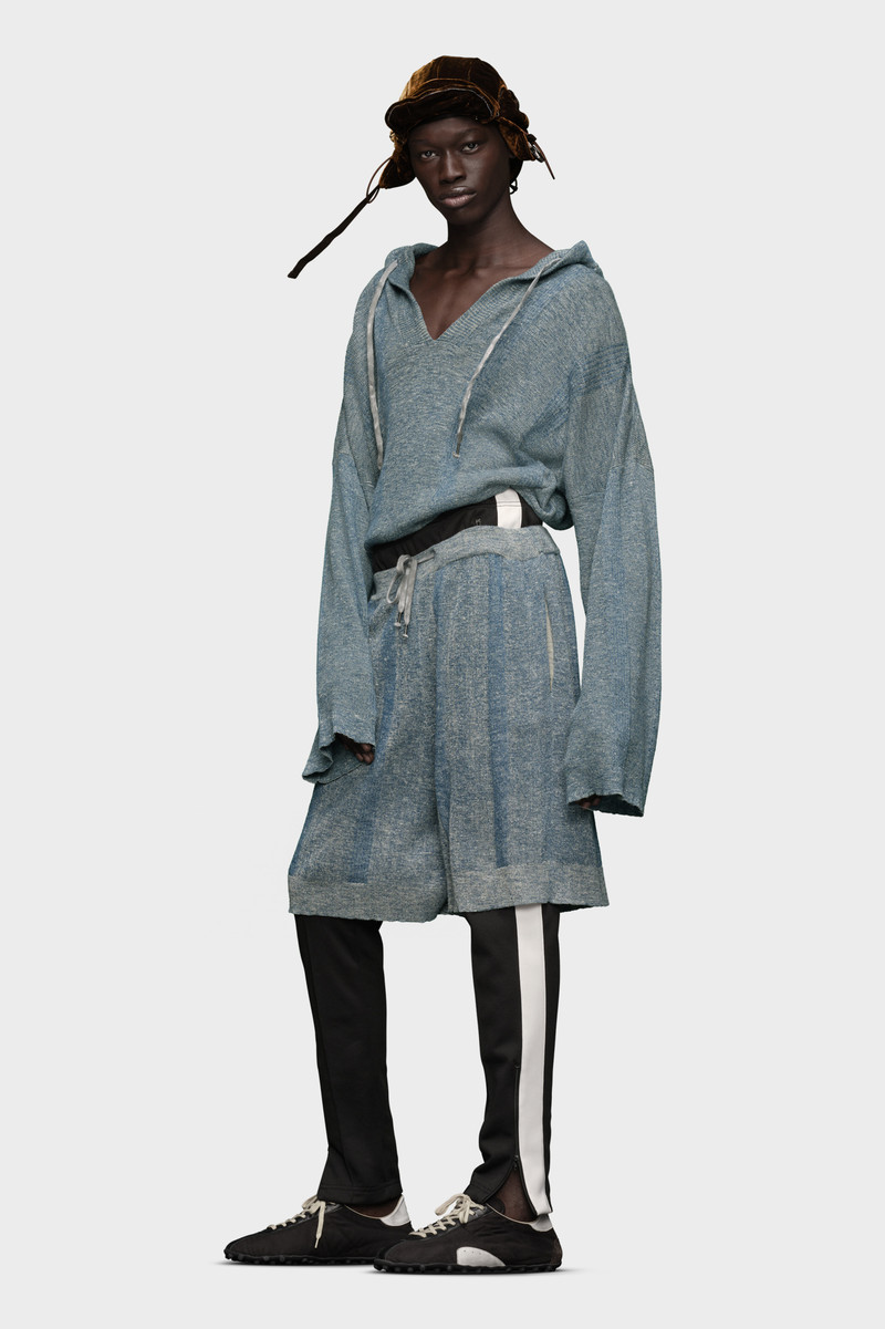 Summer chiné knit hoodie 3