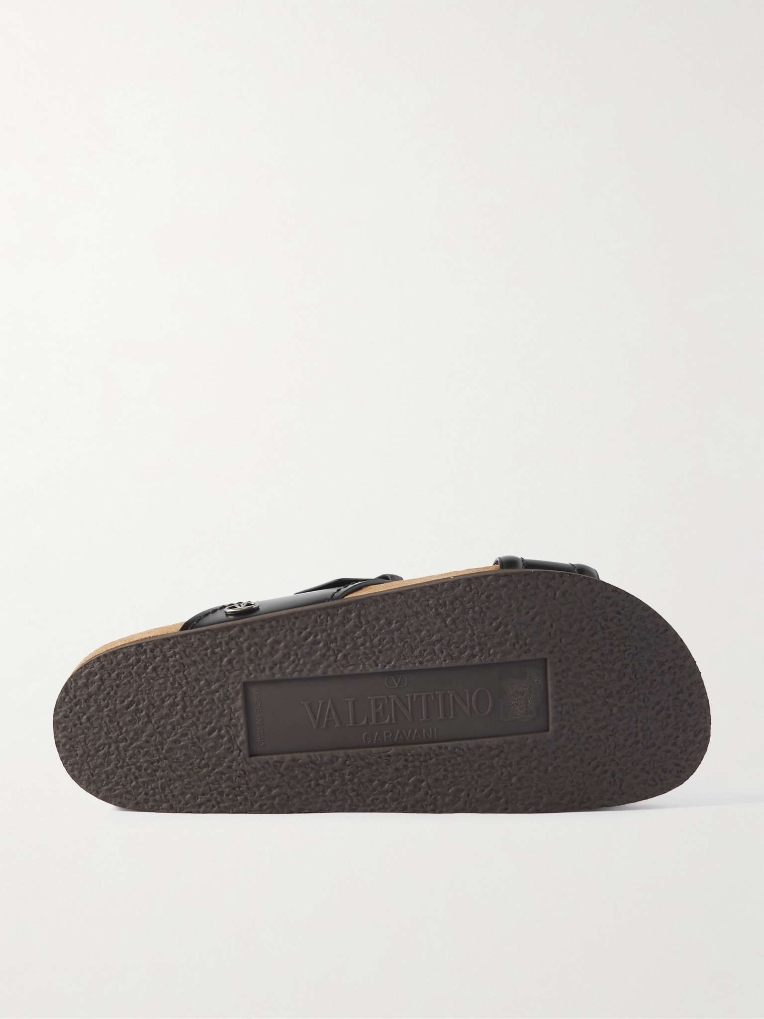 Buckled Logo-Embellished Leather Slides - 3