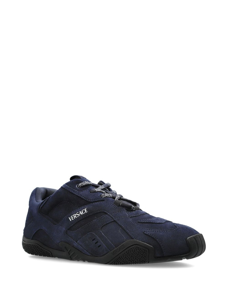VERSACE Galaxia lace-up suede sneakers outlook