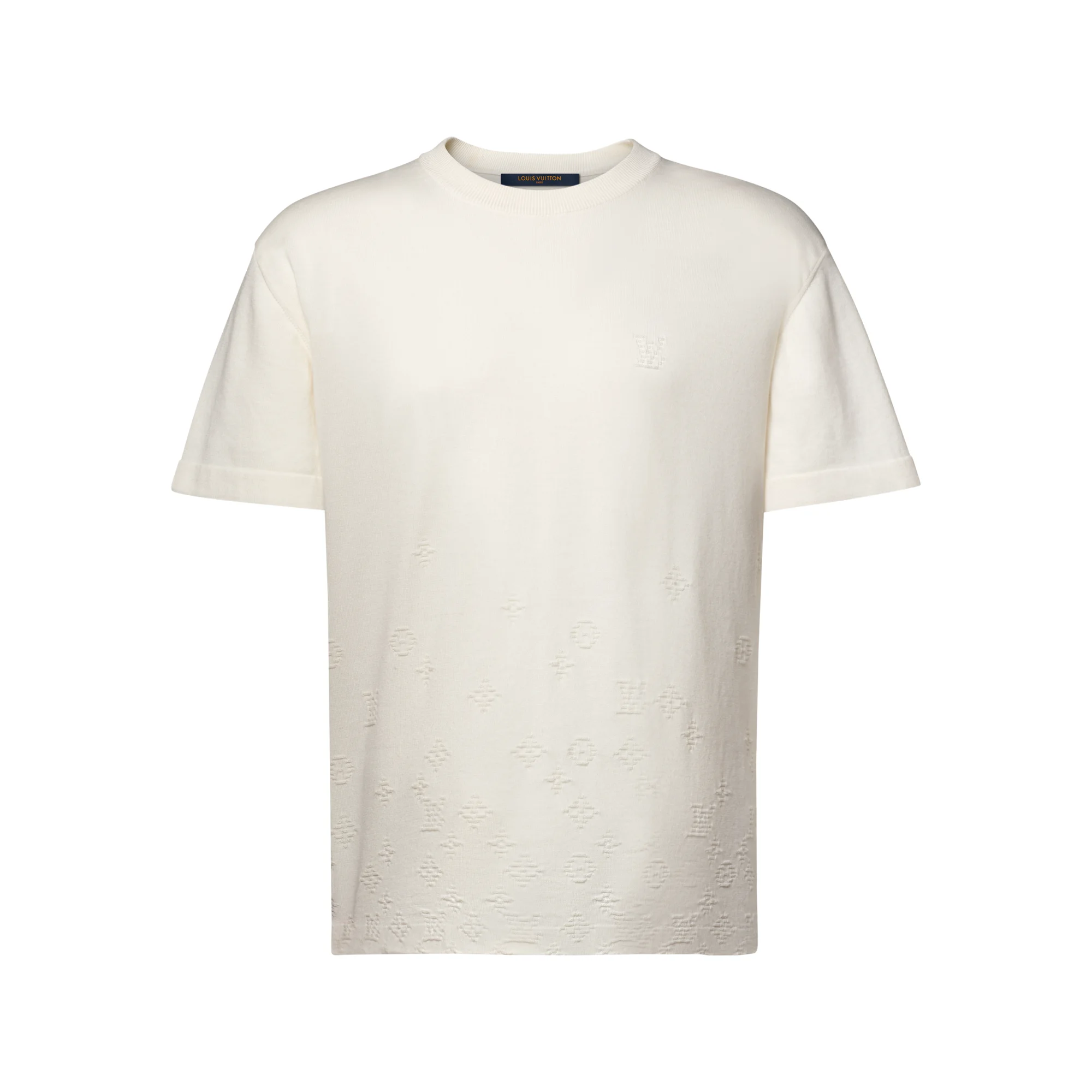 Gradient Signature Jacquard Short-Sleeved Crewneck - 1