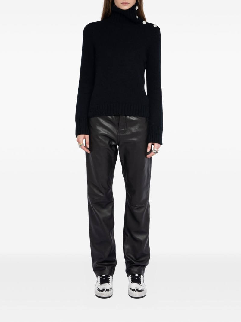 Zadig & Voltaire high-neck embellished-button sweater outlook