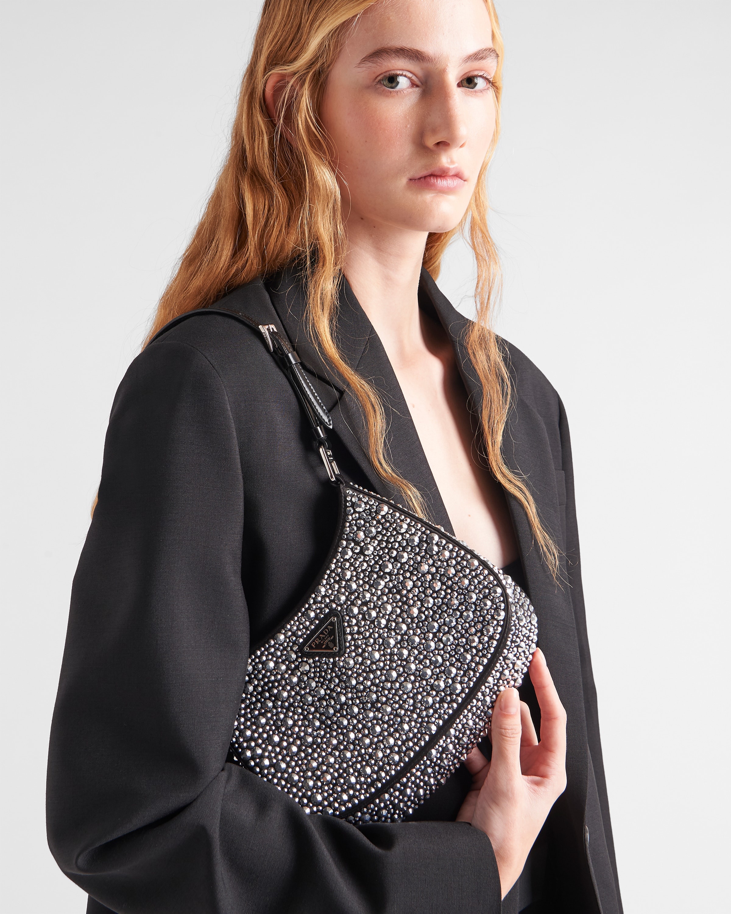 Prada Cleo satin bag with crystals - 2