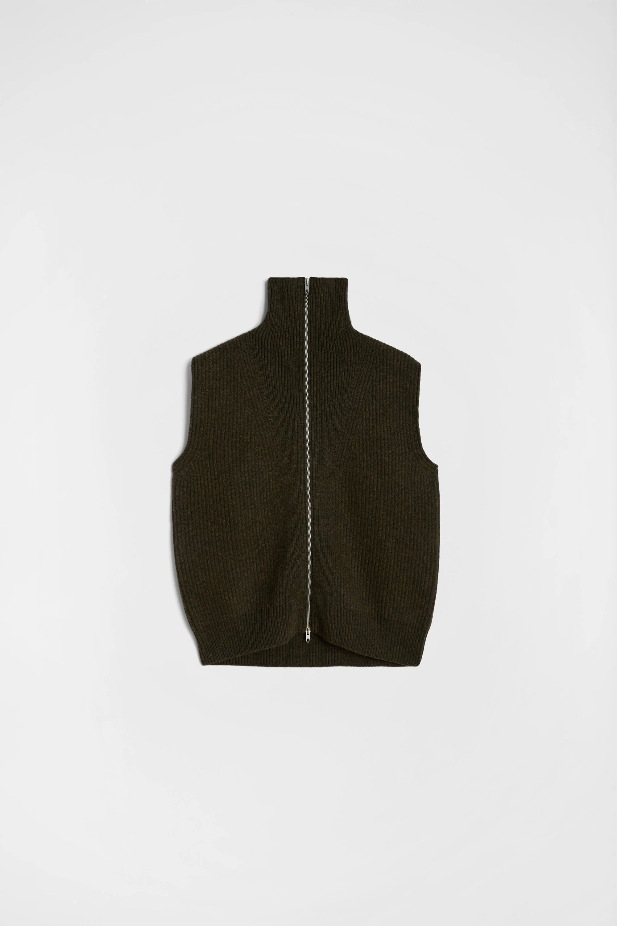 Wool Zip-up Vest - 1