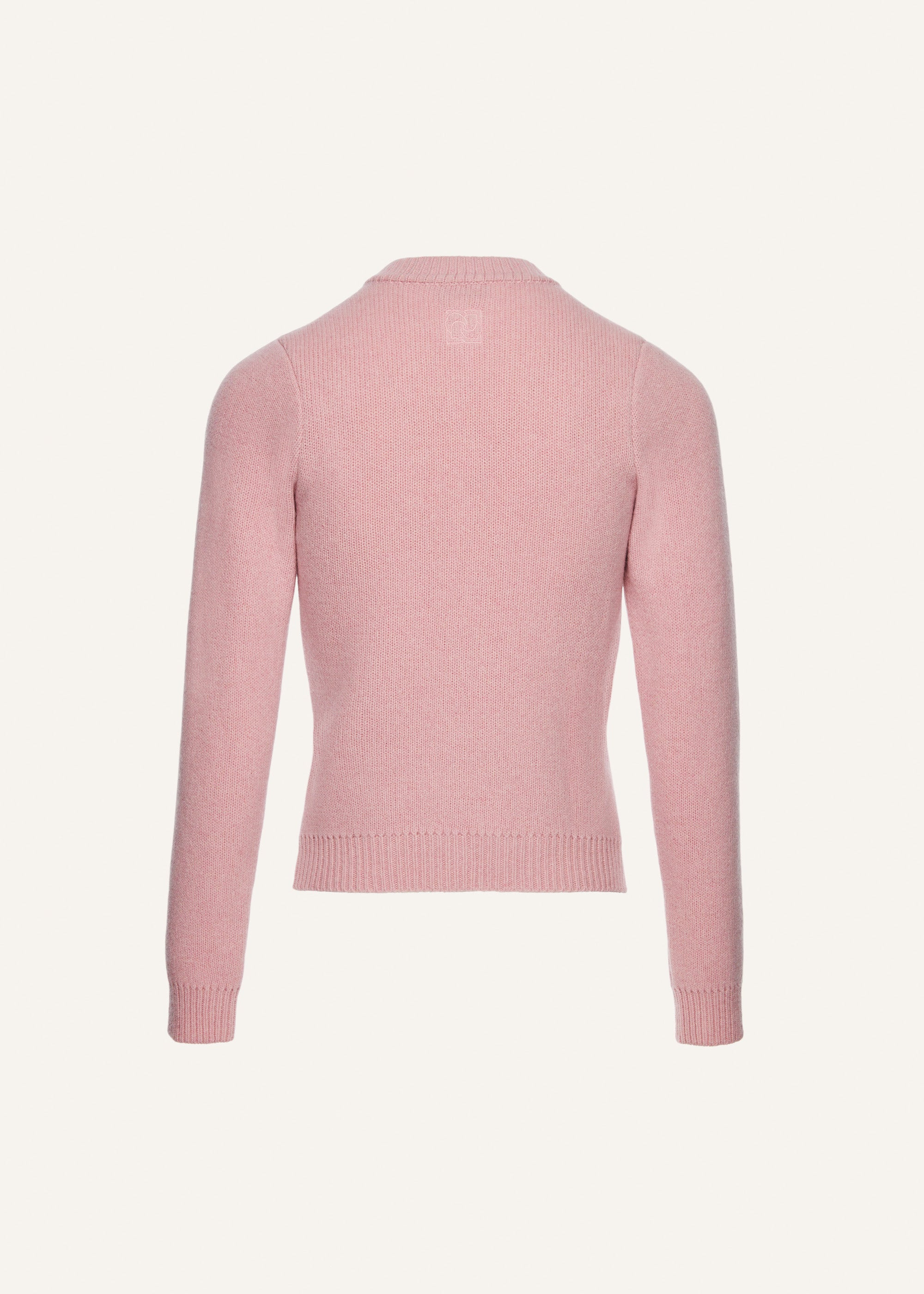 Classic round-neck cardigan in pink - 2