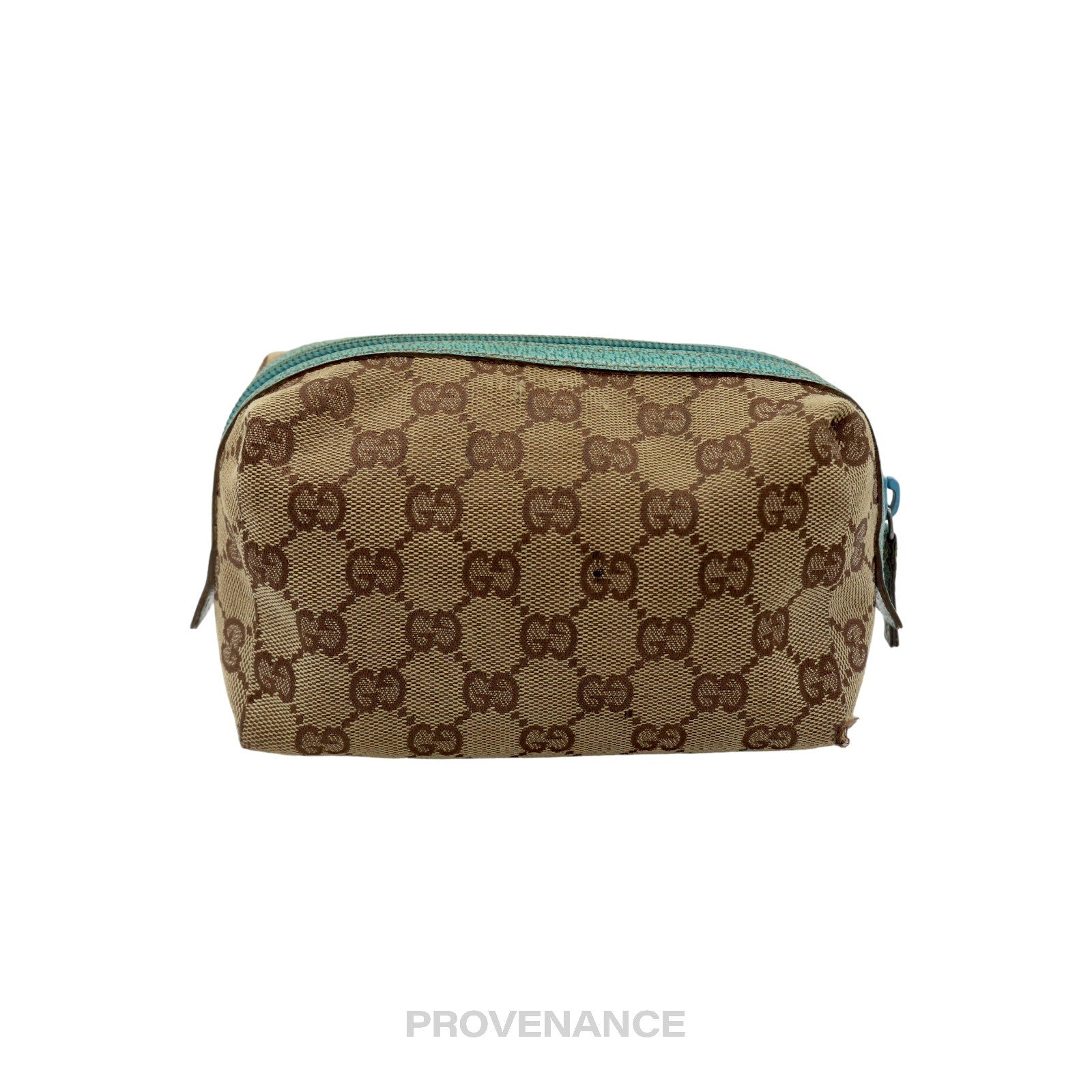 Gucci Zip Pouch - GG Canvas Turquoise - 2