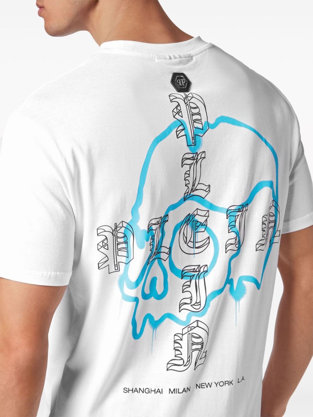 skull-print cotton T-shirt - 4