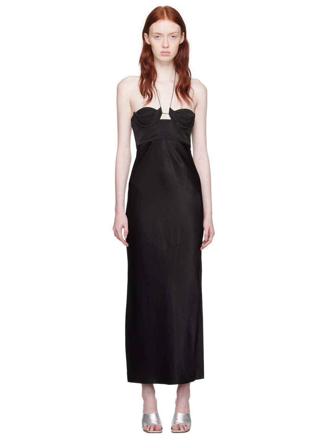 Black Sarah Midi Dress - 1