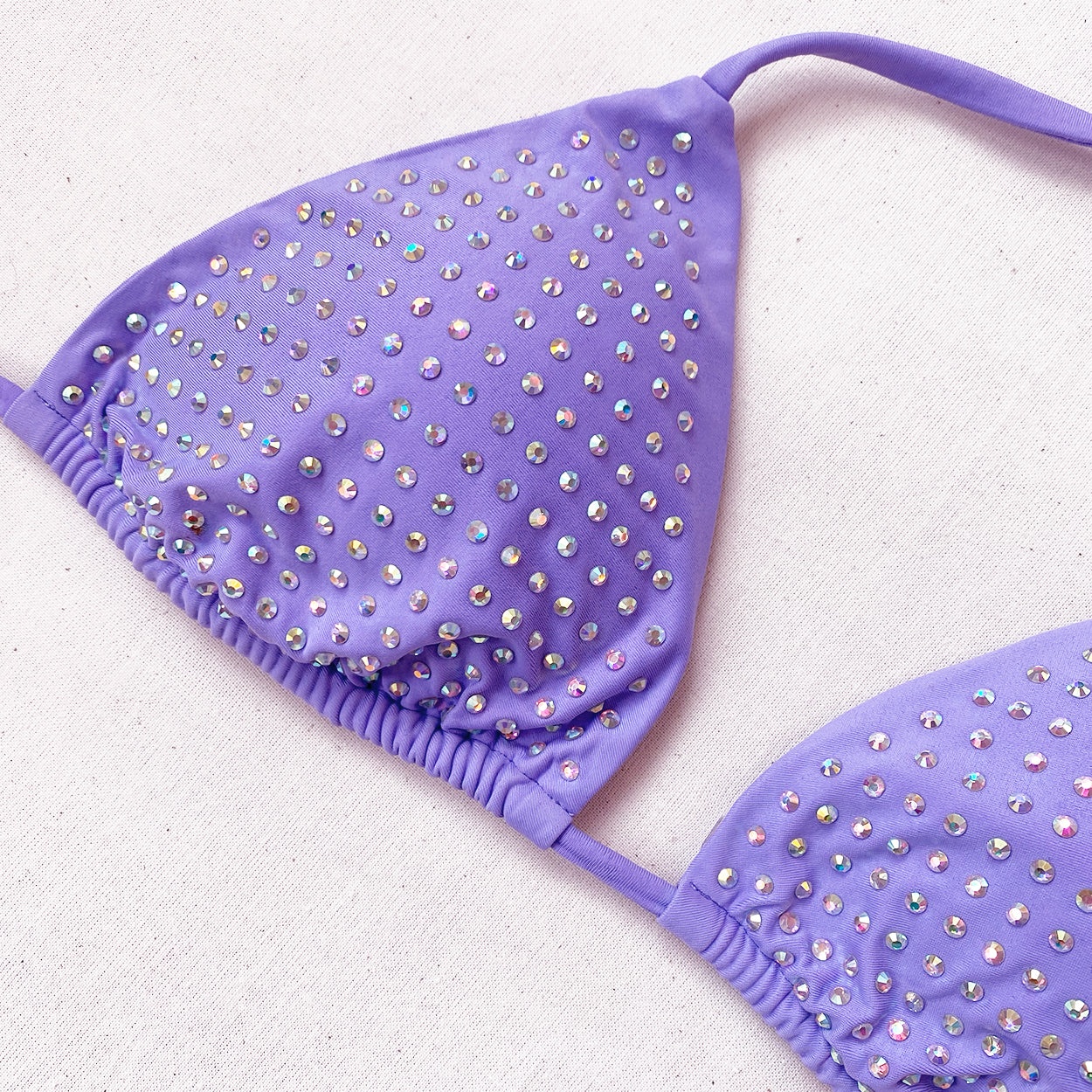 Purple Rhinestone Bikini Top - 4