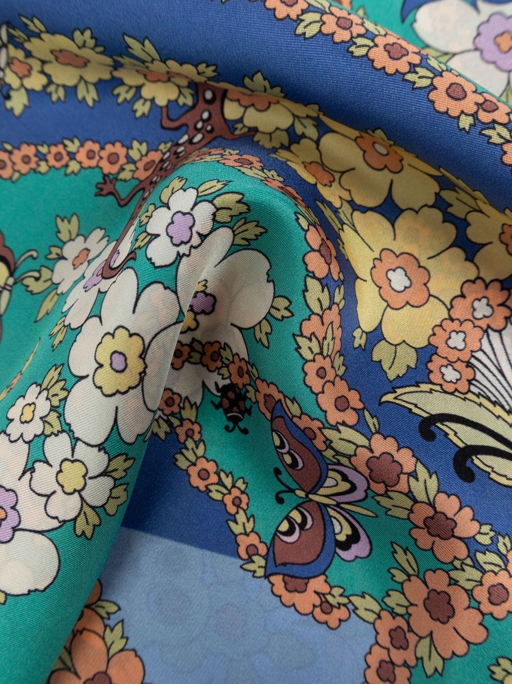 floral-print scarf - 3